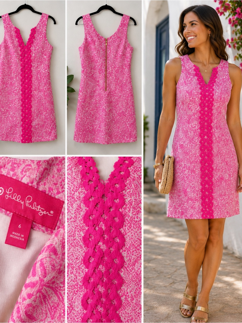 Lilly Pulitzer for Target “See Ya Later” Shift Dress Pink Alligator Print